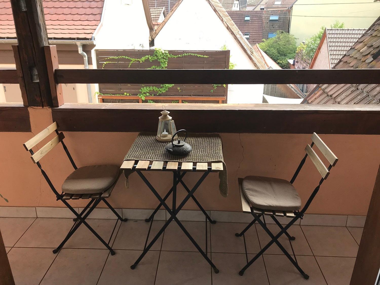 Ferienwohnung Au-Dessus Des Toits Plein Centre Avec Vue Sur Les Vignes Barr Exterior foto